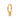 CHLOE CHARM HUGGIE HOOP WITH WHITE CZ IN GOLD VERMEIL - EARRINGS from STELLAR 79 - Shop now at stellar79.com 