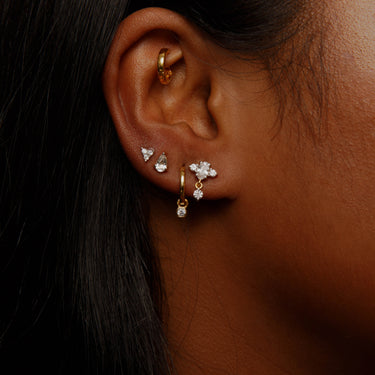 JAMEELA THREADED DROP STUD EARRING