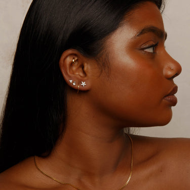 Estelle Threaded Star Stud Earring