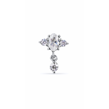 JAMEELA THREADED DROP STUD EARRING