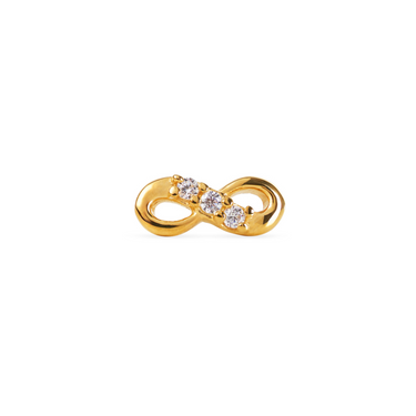 INFINITY STUD EARRING 9 KARAT SOLID GOLD