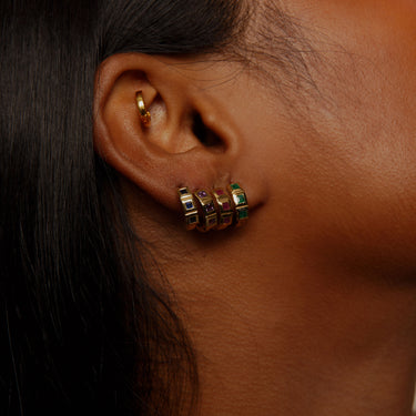 Element Emerald Huggie Hoops