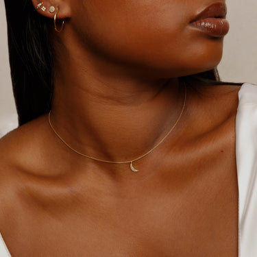 PHOEBE CRESCENT MOON NECKLACE