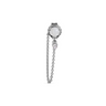 SHAKTI MOONSTONE & WHITE TOPAZ TEAR DROP CHAIN STUD EARRING IN STERLING SILVER - EARRINGS from STELLAR 79 - Shop now at stellar79.com 