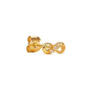 INFINITY STUD EARRING 9 KARAT SOLID GOLD