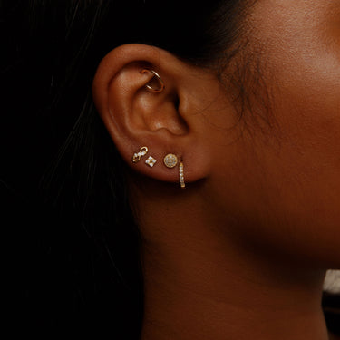 HIRA DIAMOND HUGGIE HOOPS