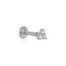 TRIO WHITE CZ THREADED STUD EARRING IN STERLING SILVER - EARRINGS from STELLAR 79 - Shop now at stellar79.com 