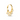 AMAYA WHITE TOPAZ 5 DROPS HOOP EARRING IN GOLD VERMEIL - EARRINGS from STELLAR 79 - Shop now at stellar79.com 