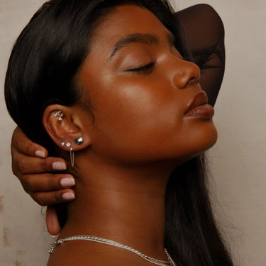 ALEX NUGGET STUD EARRING - STERLING SILVER