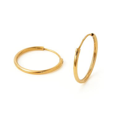 ELISE HOOPS IN 9 KARAT SOLID GOLD - EARRINGS from STELLAR 79 - Shop now at stellar79.com 