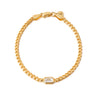 GAIA WHITE TOPAZ CURB CHAIN BRACELET IN GOLD VERMEIL - BRACELETS from STELLAR 79 - Shop now at stellar79.com 