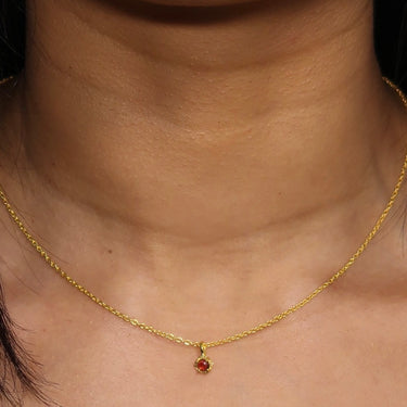 Precious Garnet Necklace - January - NECKLACES from STELLAR 79 - Shop now at stellar79.com 