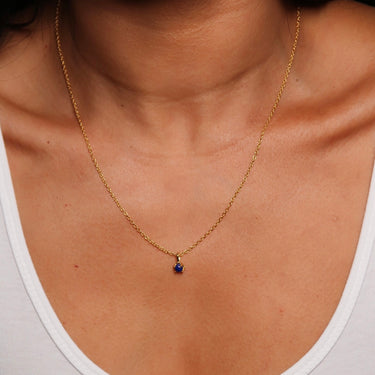Precious Lapis Necklace - September - NECKLACES from STELLAR 79 - Shop now at stellar79.com 