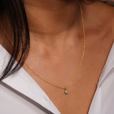 Precious Turquoise Necklace - December - NECKLACES from STELLAR 79 - Shop now at stellar79.com 