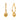 MOLTEN HEART CHARM HUGGIE HOOP EARRINGS IN GOLD VERMEIL - EARRINGS from STELLAR 79 - Shop now at stellar79.com 