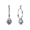MOLTEN HEART CHARM HUGGIE HOOP EARRINGS IN STERLING SILVER - EARRINGS from STELLAR 79 - Shop now at stellar79.com 