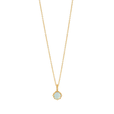 Precious Aqua Chalcedony Necklace - March - NECKLACES from STELLAR 79 - Shop now at stellar79.com 