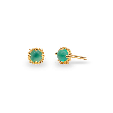 PRECIOUS GREEN ONYX STUD EARRINGS - MAY - EARRINGS from STELLAR 79 - Shop now at stellar79.com 