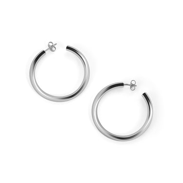 EMPOWERED HOOPS IN STERLING SILVER - EARRINGS from STELLAR 79 - Shop now at stellar79.com 