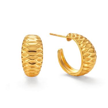 SUNCATCHER HOOPS IN GOLD VERMEIL - EARRINGS from STELLAR 79 - Shop now at stellar79.com 