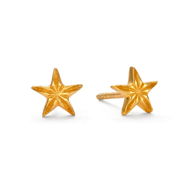 Nova Star Studs in Gold Vermeil - EARRINGS from STELLAR 79 - Shop now at stellar79.com 