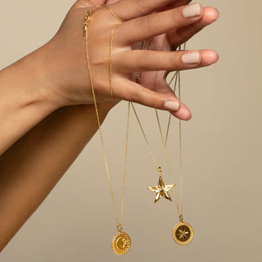 SELENE NECKLACE IN GOLD VERMEIL - NECKLACES from STELLAR 79 - Shop now at stellar79.com 