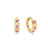 Element Amethyst Huggie Hoops - EARRINGS from STELLAR 79 - Shop now at stellar79.com 