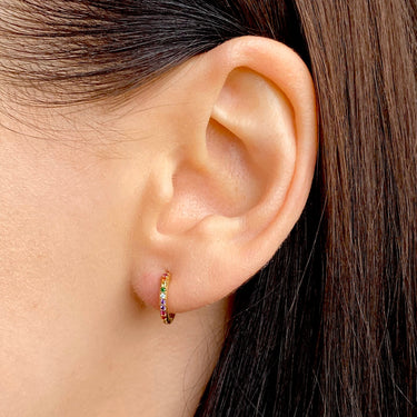 Spectrum Huggie Hoops - EARRINGS from STELLAR 79 - Shop now at stellar79.com 