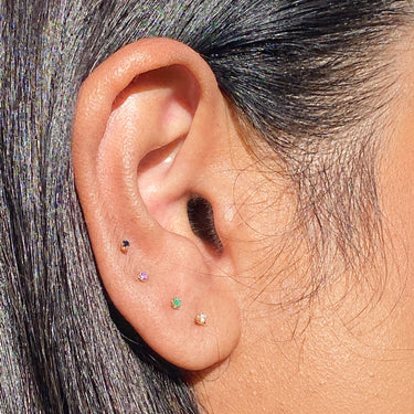 Precious Black Diamond Studs - EARRINGS from STELLAR 79 - Shop now at stellar79.com 