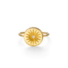 SOLEIL WHITE TOPAZ DISC RING IN GOLD VERMEIL - RINGS from STELLAR 79 - Shop now at stellar79.com 
