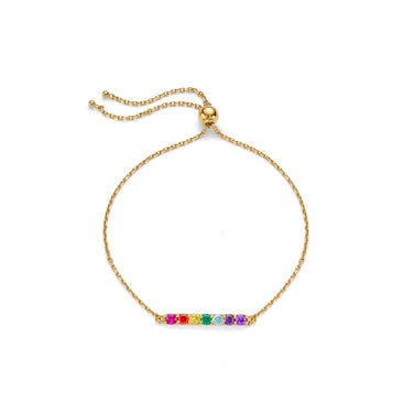 SPECTRUM BAR BRACELET IN GOLD VERMEIL - BRACELETS from STELLAR 79 - Shop now at stellar79.com 