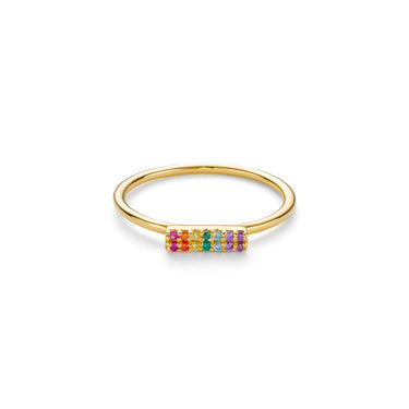 SPECTRUM BAR RING IN GOLD VERMEIL - RINGS from STELLAR 79 - Shop now at stellar79.com 